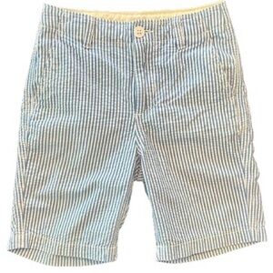 Gap Kids Seersucker Blue & White Striped Shorts Size 10 Slim